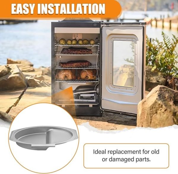 Large Water Bowl Replacement for Masterbuilt 40 inch Digital Electric Smoker, 9007180374 Water Pan Replacement Parts for MB20071619, MB20071719, MB20071819, MB20072618, MB20072718, MB20072918 etc.