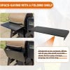 Folding Front Shelf for Traeger Pro 34, Texas Elite 34, Century 885, Eastwood 34 Pellet Grills, Heavy-Duty Grill Accessory Replacement Part BAC363 Folding Shelf for Traeger Pellet Grill, 37" x 12"