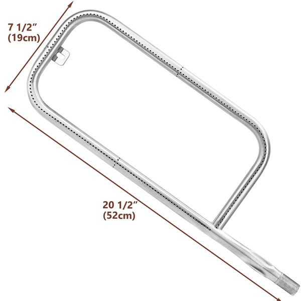 Burner Tube for Weber Q200, 41862 Replacement Grill Burner for Weber Q200, Q220, Q2000 Q2200 20.5 Inches Grill Burner Tube Kit Replacement for Weber 69956/60041/41862