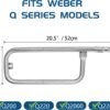 Burner Tube for Weber Q200, 41862 Replacement Grill Burner for Weber Q200, Q220, Q2000 Q2200 20.5 Inches Grill Burner Tube Kit Replacement for Weber 69956/60041/41862