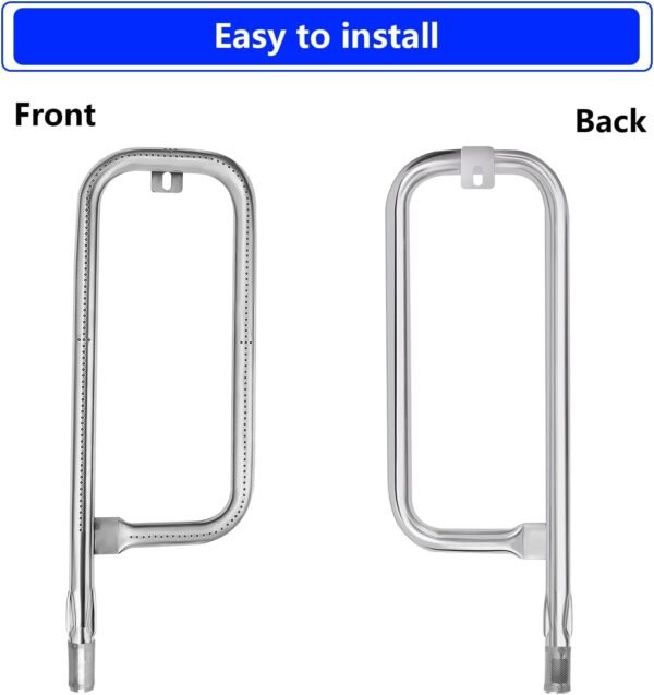Burner for Weber Q100, Q120, Q1000, Q1200, Baby Q Gas Grill, 17inch 304 Stainless Steel Burner Tube 386001, 386002, 516002, 516001, 50060001, 51060001 Replacement Part 69957, 41657 60040