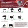 7-Hole Firepot & Hot Rod Igniter Kit Compatible with Traeger, Pit Boss, Camp Chef, Z Grills – Heavy Duty 14-Gauge Steel Burn Pot Assembly Replaces KIT0396 74254 (Includes Screws & Fuse)