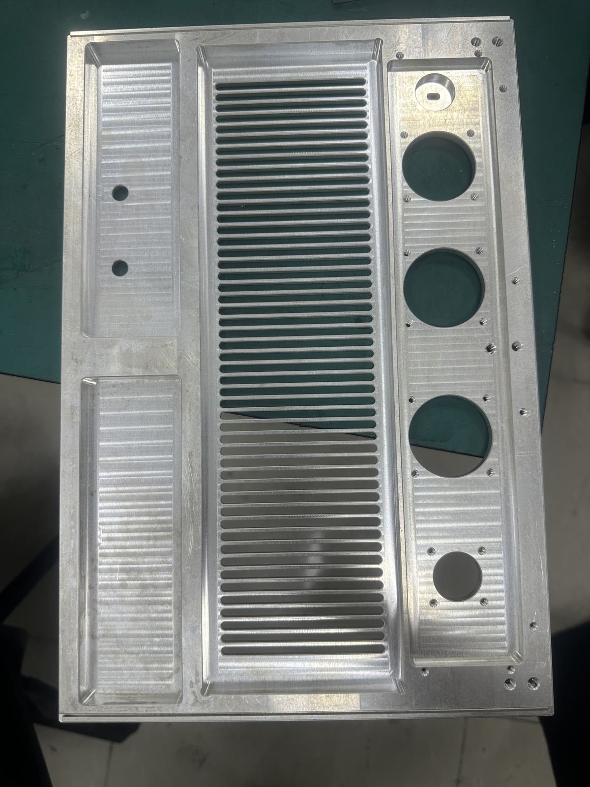 Machined aluminum panel